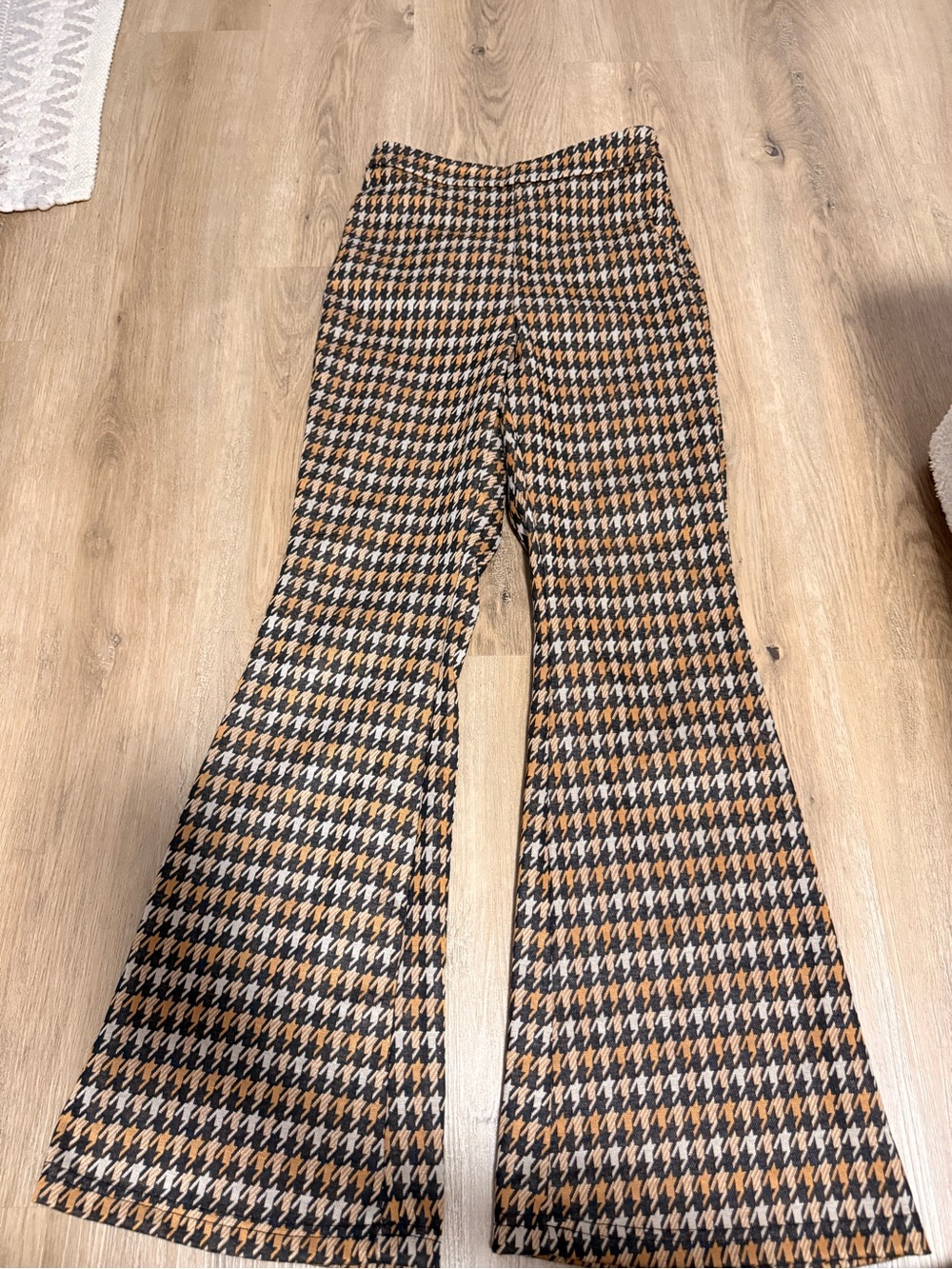 High-Waist Flare Pants in Black and Brown